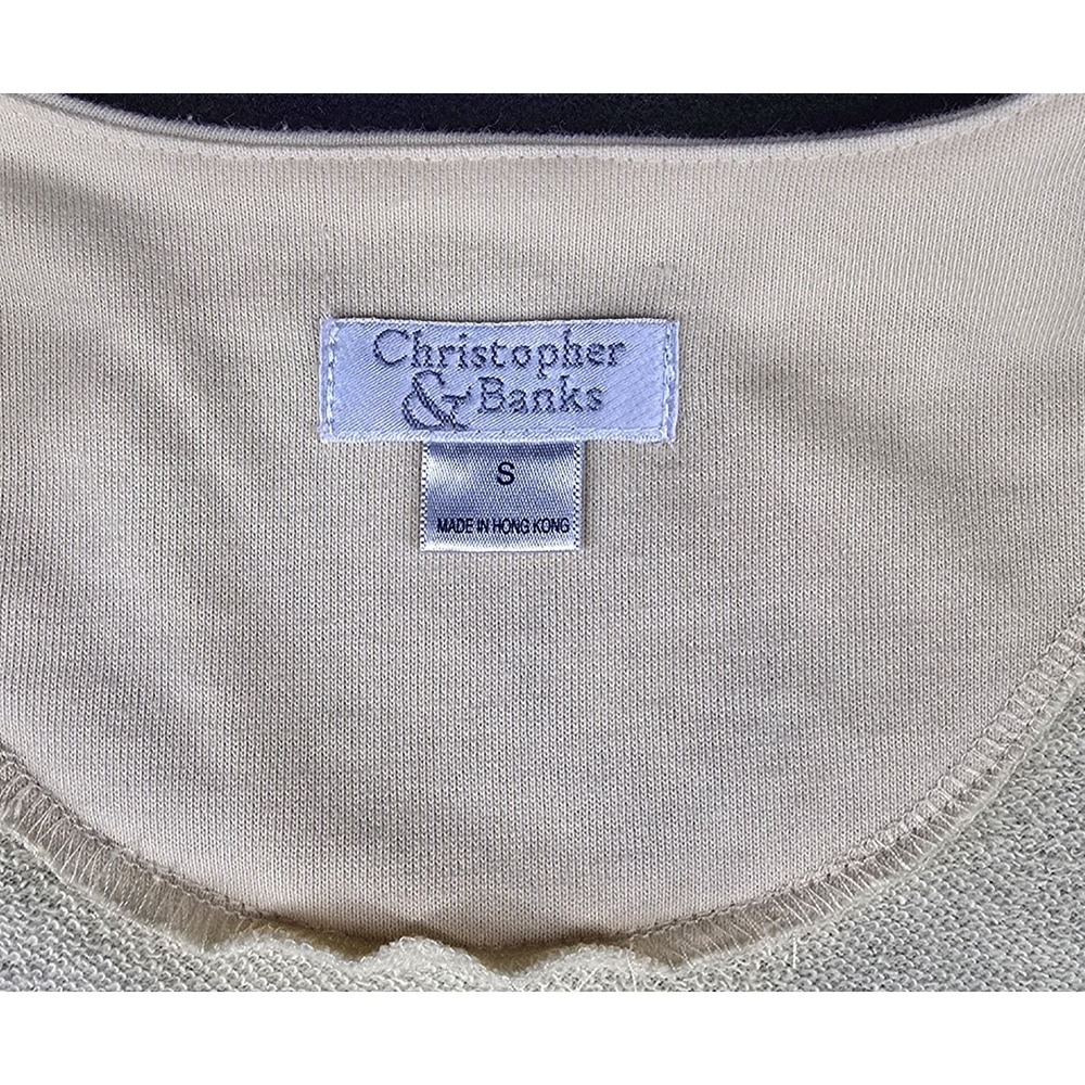 Vtg Y2K Christopher Banks Yellow Zip Knit Vest Women's S Embroidered Hearts Love - Picture 3 of 7
